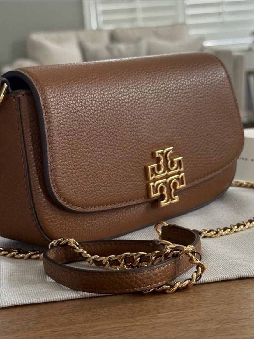Tory Burch Britten Pebble Leather Crossbody/Shoulder Bag
